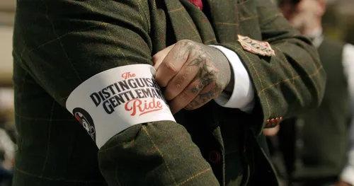 Distinguished Gentlemen's Ride armband on jacket